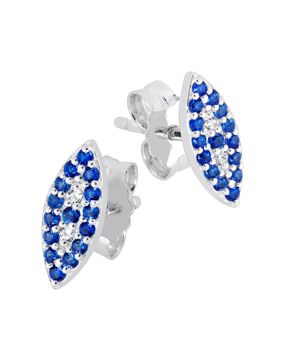 Lykken Symbols Hamsa Eye silverörhängen