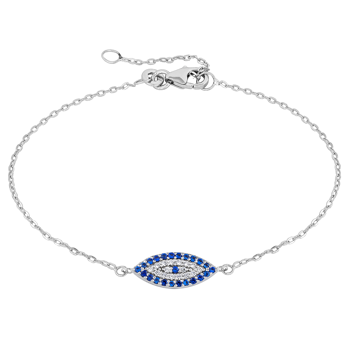 Lykka Symbols Hamsa Eye silverarmband 