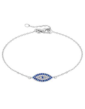 Lykken Symbols Hamsa Eye silverarmband
