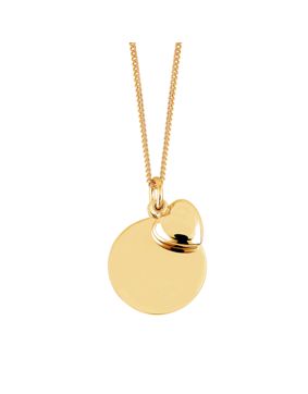 Lykken Casuals guldplaterad halsband med gravyr
