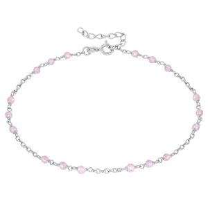 Lykka Casuals pink silver ankelkedja  main product photo