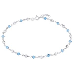 Lykka Casuals ljusblå silver ankelkedja  main product photo