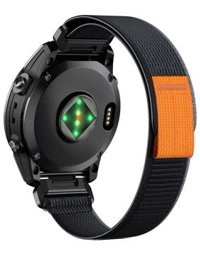 Tiera Garmin Fenix svart Nylon Loop armband 20 mm quick release
