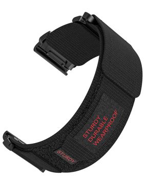 Tiera Garmin Epix svart nylonarmband 22 mm quick release
