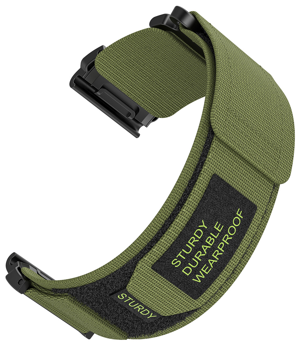 Tiera Garmin Epix grön nylonarmband 22 mm quick release