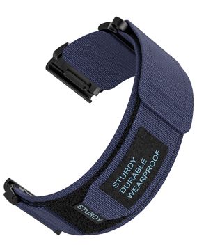 Tiera Garmin Epix blå nylonarmband 22 mm quick release