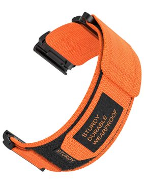Tiera Garmin Epix orange nylonarmband 22 mm quick release