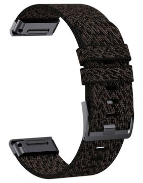 Tiera Garmin Fenix jacquard svart nylonarmband 26 mm quick release