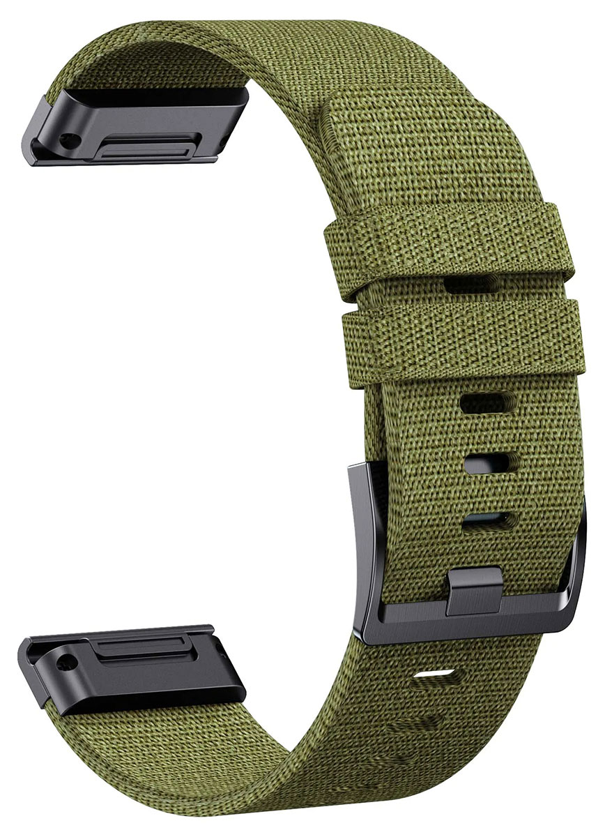 Tiera Garmin Fenix grön nylonarmband 22 mm quick release