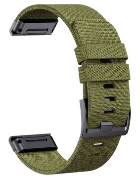Tiera Garmin Fenix grön nylonarmband 22 mm quick release