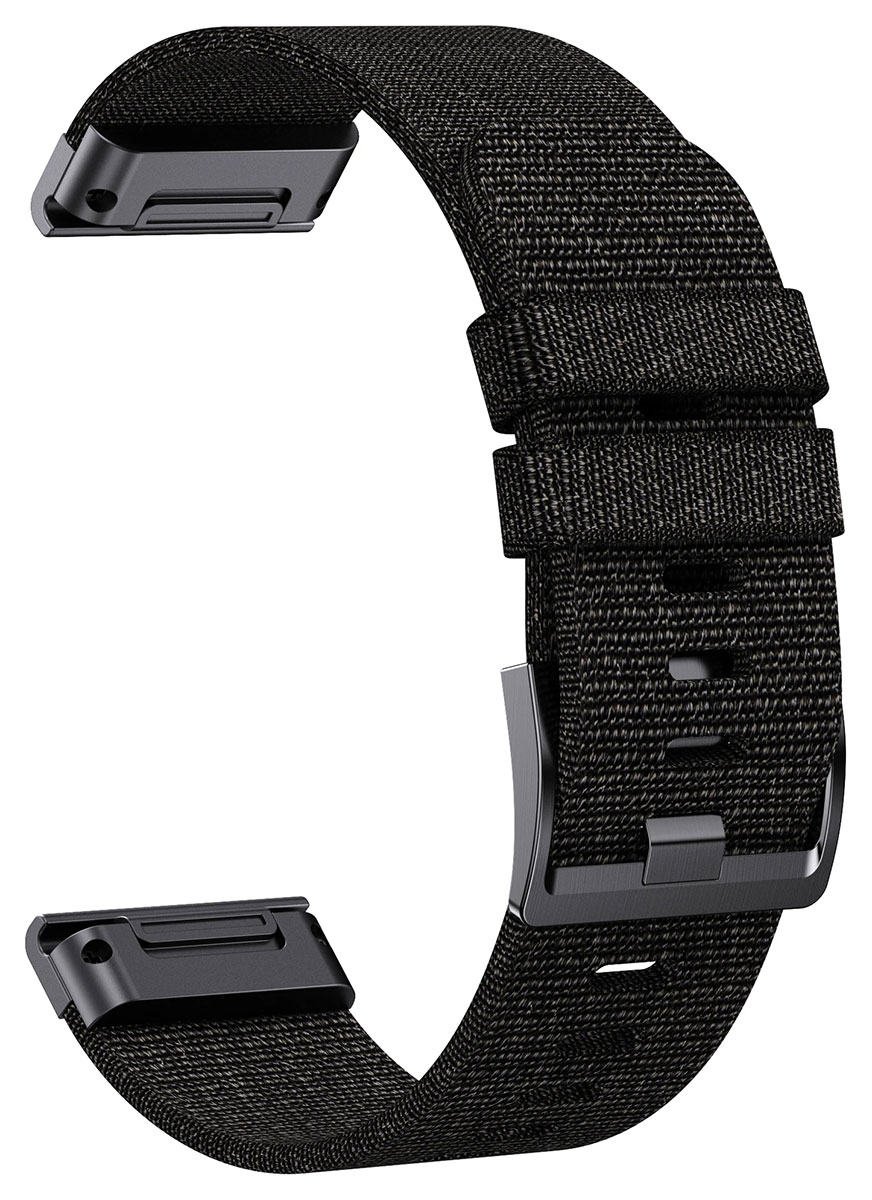 Tiera Garmin Fenix svart nylonarmband 22 mm quick release