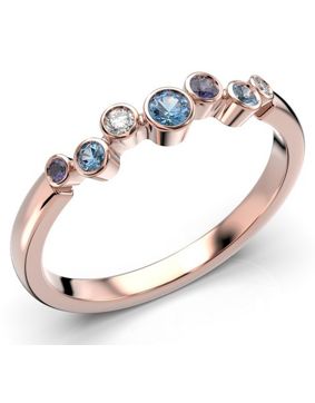 Festive Drop Blue diamant carmosering 644-015B-PK