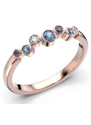 Festive Drop Blue diamant carmosering 644-015B-PK