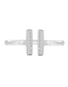 Bar vitguld diamantring 0,04 ct