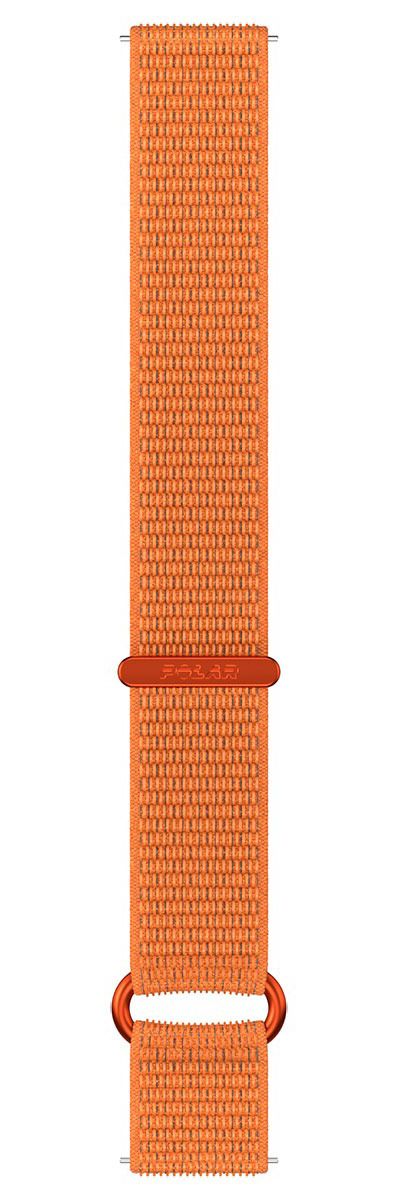 Polar Hook & Loop nailonarmband 22 mm orange M/L