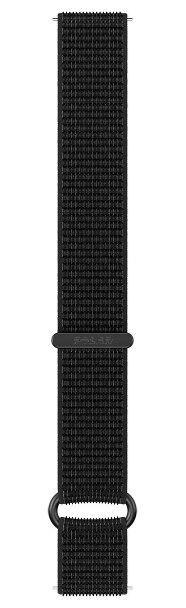 Polar Hook & Loop nailonarmband 22 mm svart M/L