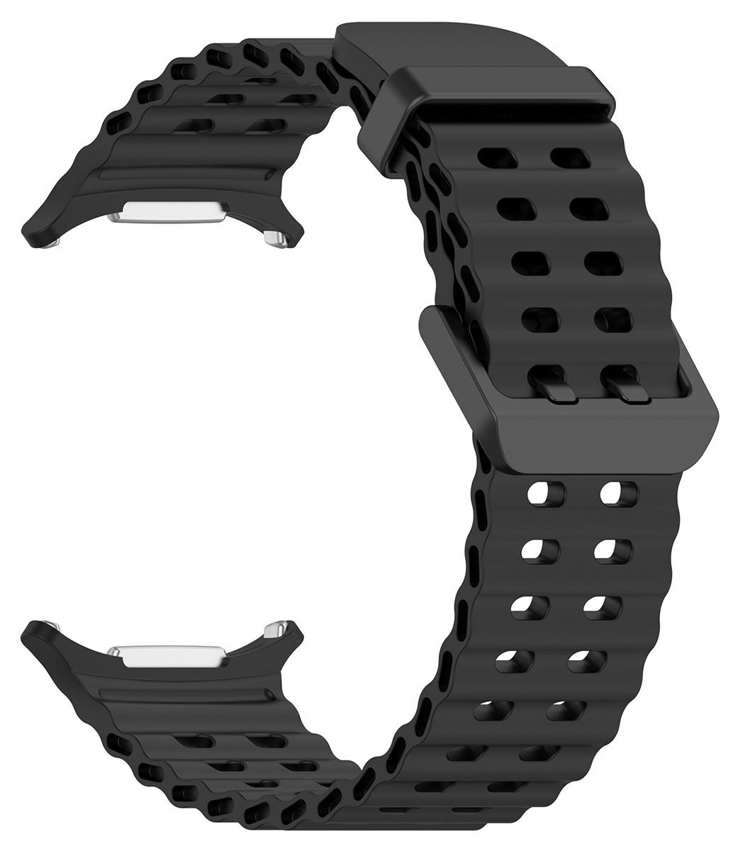 Tiera Samsung Galaxy Watch Ultra svart silikonarmband