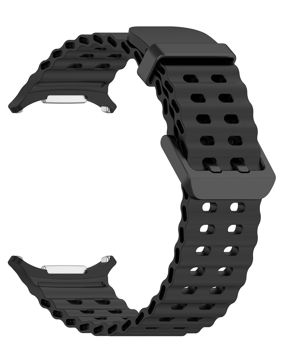 Tiera Samsung Galaxy Watch Ultra svart silikonarmband