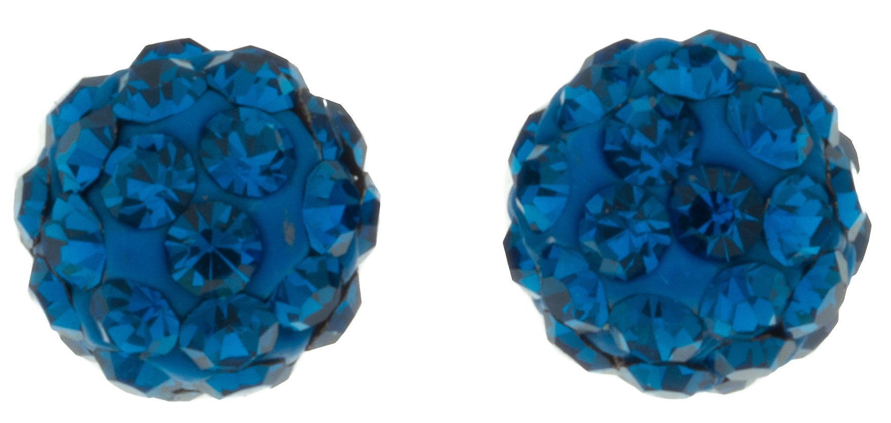 Silver Bar kulaörhängen pave mörk blå 6 mm 6582