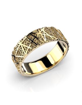 Festive Routa guldring 6,5 mm med svart rhodinering 662-000-KM