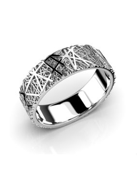 Festive Routa vitguldring 6,5 mm med svart rhodinering 662-000-VM