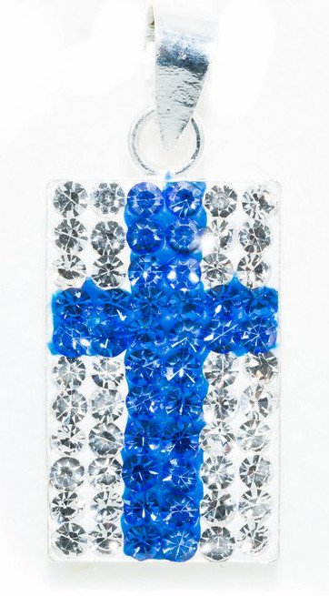 Silver Bar Finland flagga hängsmycke 10 x 16 mm 6709