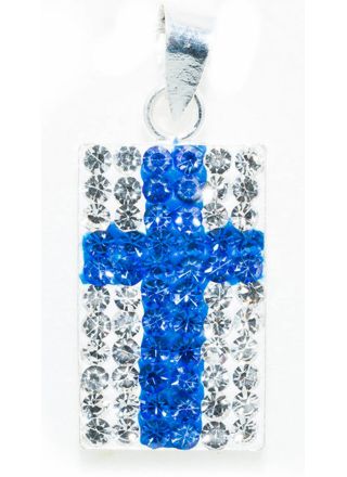 Silver Bar Finland flagga hängsmycke 10 x 16 mm 6709