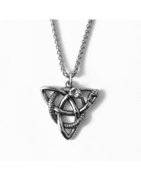 Lykken Viking Triquetra ormhalsband i stål 60cm