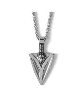 Lykken Viking Gungnir varg stålhalsband 60cm