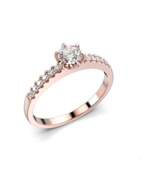 Festive Julianna krona 0,42 ct sidostensring med diamanter roseguld 682-042-PK