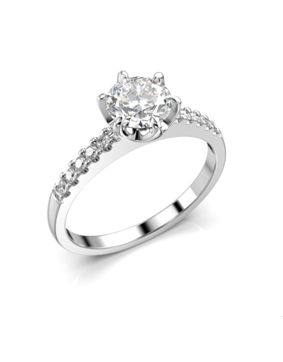 Festive diamantring Julianna sidostens 0,80 ct vitguld 682-080-VK