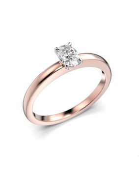 Festive Selena oval enstens diamantring rosevitguld 0,30 ct 683-030-PV