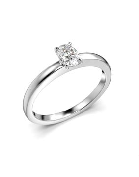 Festive Selena oval enstens diamantring vitguld 0,30 ct 683-030-VK