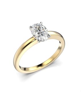 Festive Selena enstens diamantring oval gultvitguld 0,70 ct 683-070-KV