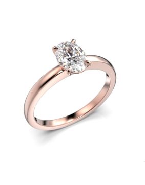 Festive Selena enstens diamantring oval roseguld 0,70 ct 683-070-PK