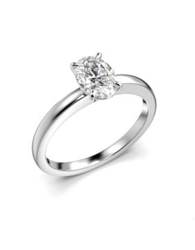 Festive Selena enstens diamantring oval vitguld 0,70 ct 683-070-VK