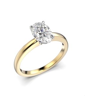 Festive diamantring Selena oval gultvitguld 683-100-KV