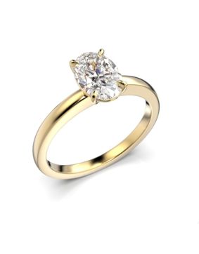 Festive diamantring Selena oval gult guld 683-100-KK