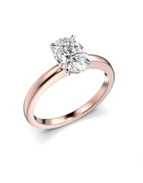 Festive diamantring Selena oval rosevitguld 1,00 ct 683-100-PV