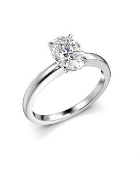 Festive diamantring Selena oval vitguld 1,00 ct 683-100-VK