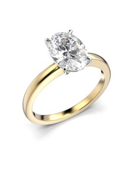 Festive Selena oval ring med diamanter gultvitguld 1,50 ct 683-150-KV