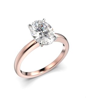 Festive Selena oval ring med diamanter rosevitguld 1,50 ct 683-150-PV