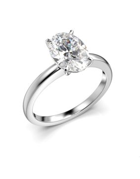 Festive Selena oval ring med diamanter vitguld 1,50 ct 683-150-VK