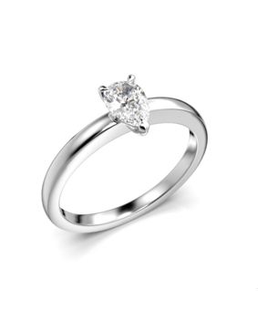 Festive Venus päronslipad diamantring vitguld 0,30 ct 685-030-VK