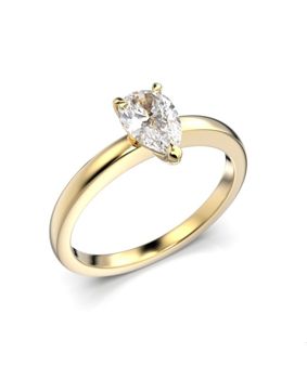 Festive Venus droppformad diamantring 0,50 ct gult guld 685-050-KK