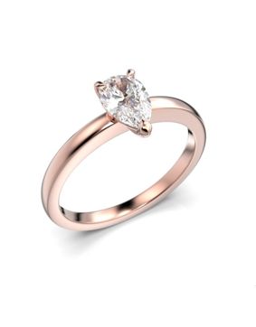 Festive Venus droppformad diamantring 0,50 ct roseguld 685-050-PK