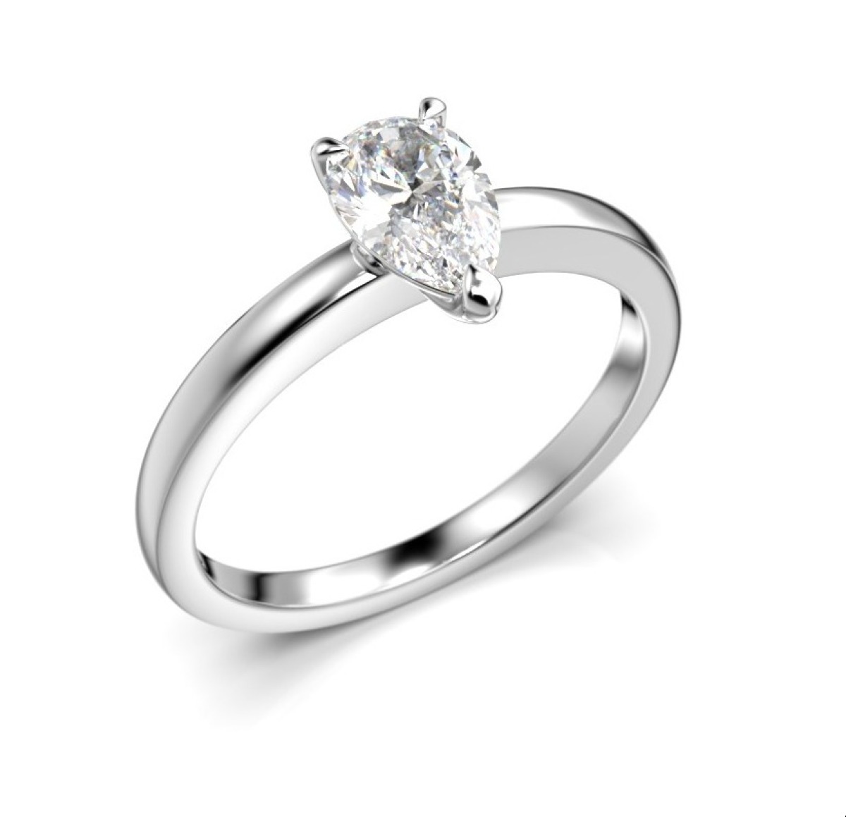 Festive Venus droppformad diamantring 0,50 ct vitguld 685-050-VK