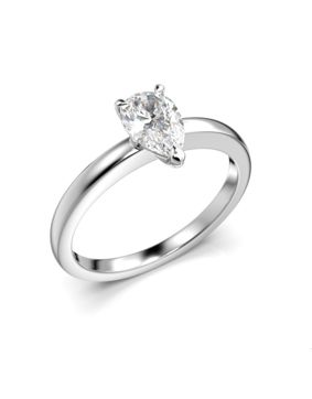 Festive Venus droppformad diamantring 0,50 ct vitguld 685-050-VK