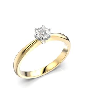 Festive enstens diamantring Classic 23 gultvitguld 0,30 ct 686-030-KV