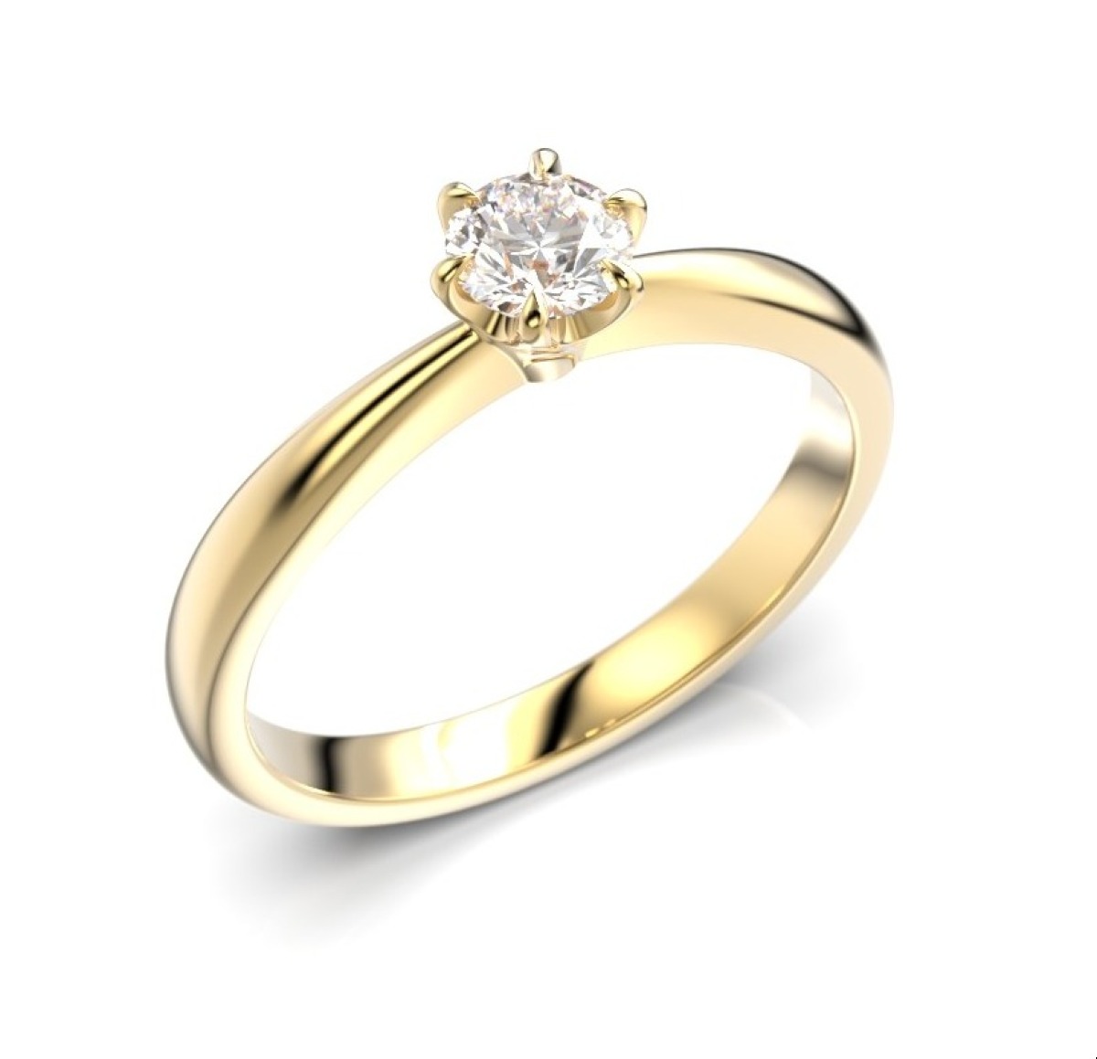Festive enstens diamantring Classic 23 gult guld 23 0,30 ct 18-686-030-KK-HSI1